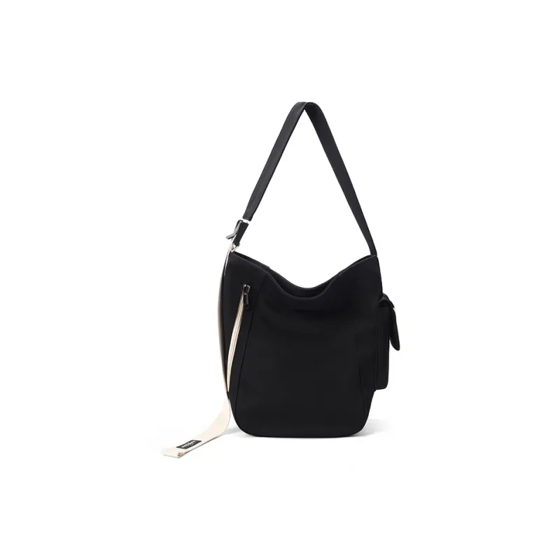 NOXXON Nylon Crossbody Bag Shoulder Bag Small Size Large Size Unisex Obsidian Black/Khaki-0