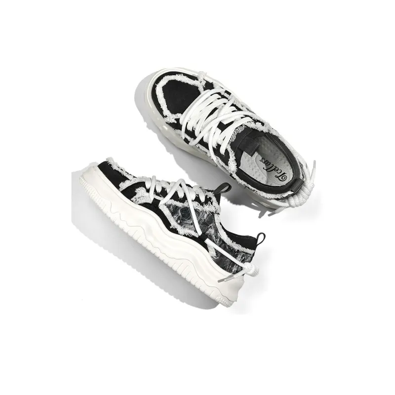 TCELLARS Anti Slip And Wear Resistant Lightweight Height Increasing Low Top Canvas Shoes Unisex-5