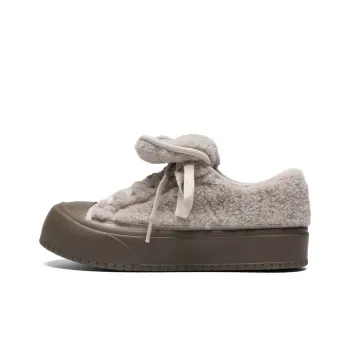 ZHR Small Stove Collection Warm And Wear Resistant Low Top Skateboard Shoes Women's Gray