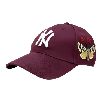 GUCCI Ny Yankees Embroidered Butterfly Baseball Cap