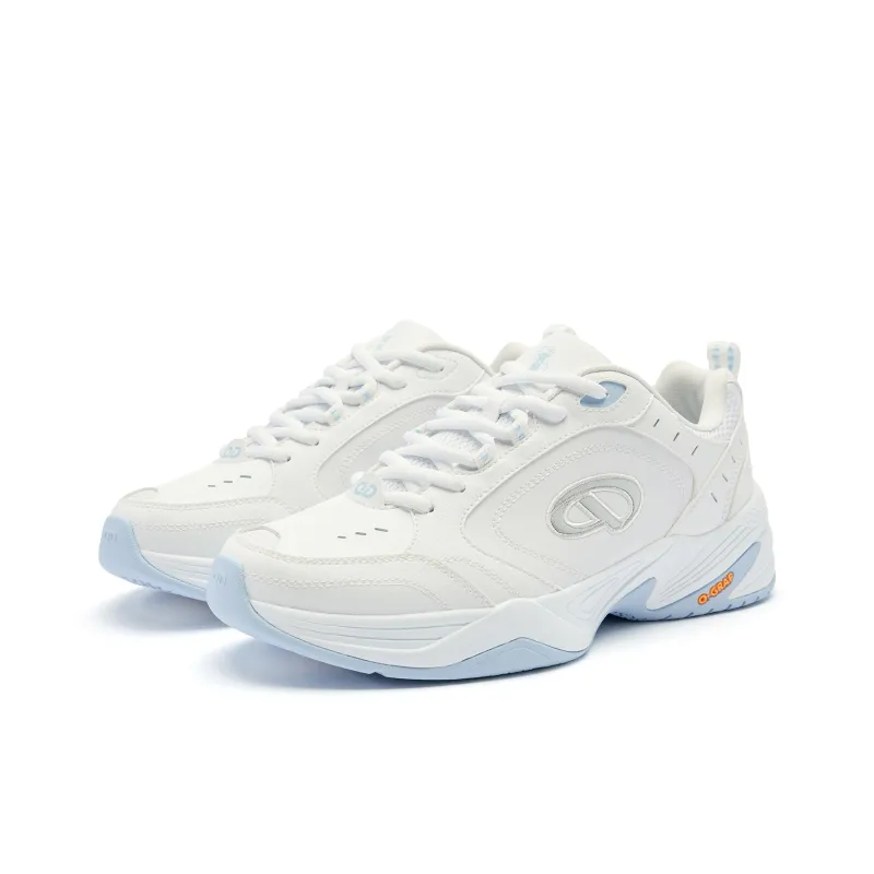QIAODAN Cushioning Coverage Rebound Wear Resistant Breathable Slip Resistant Low Top Casual Shoes Men's White Blue-2
