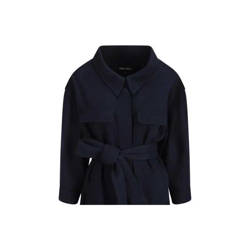 GIORGIO ARMANI Coats Women's Marine Blue-3
