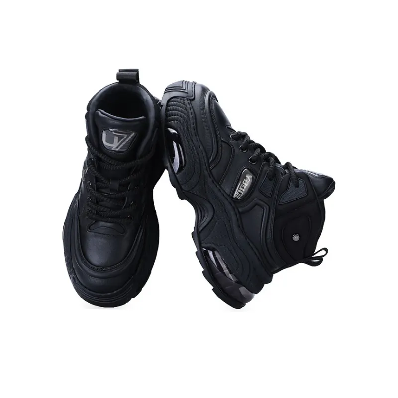 U7 High Top Chunky Sneakers Men's Black-3