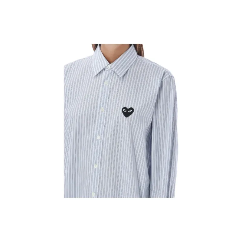 CDG Play Shirt Men's Blue White-4