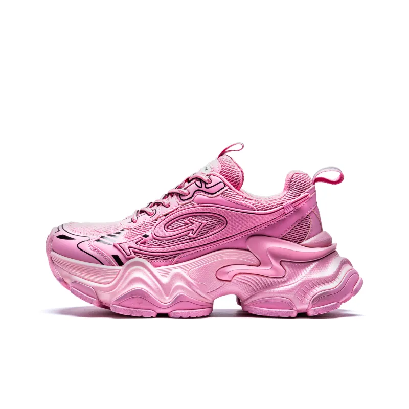 KUX Chunky Sneakers Women's Low Top Rainbow Pink-8