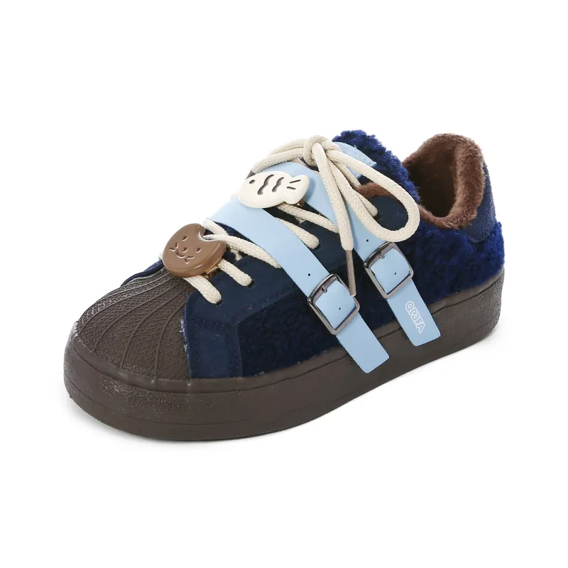 Lovely You Warm Wear-Resistant Lightweight Low-Top Skateboard Shoes Women's-29