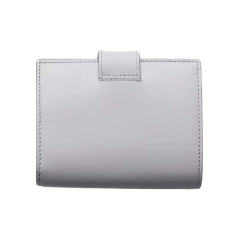 PRADA Leather Wallet Small Size Women's Wisteria Gray-2