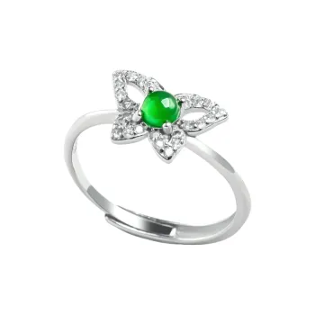 Double Happiness Gift Glutinous Jade Rings Women's