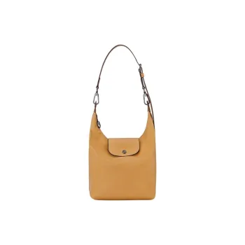 LONGCHAMP Le Pliage Xtra Cow Leather Handbag Shoulder Bag Medium Size Women's Molasses Color