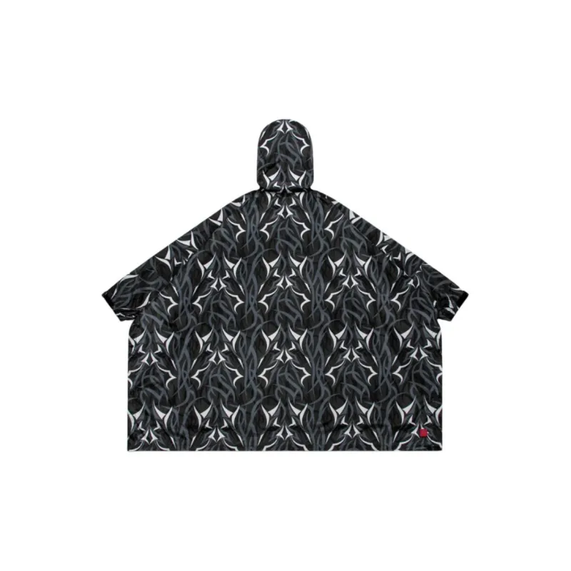 CLOT Black Thorn Series Cycling Raincoats Unisex Black-1