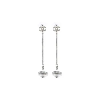 CHANEL 2017 Cc Drop Earrings