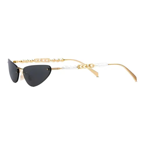 GUCCI Metal Cat Eye Sunglasses Women's Gold