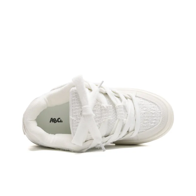 ABCIO Slip Resistant Waterproof Height Increasing Low Top Canvas Shoes-37