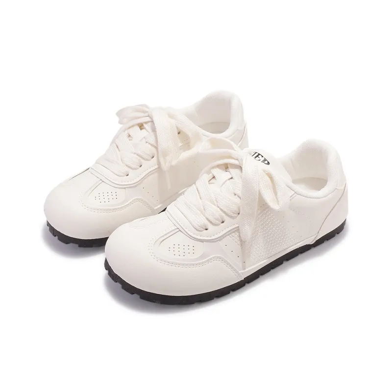 MKTKM Anti Slip Wear Resistant Low Top Casual Shoes Women's Beige-3