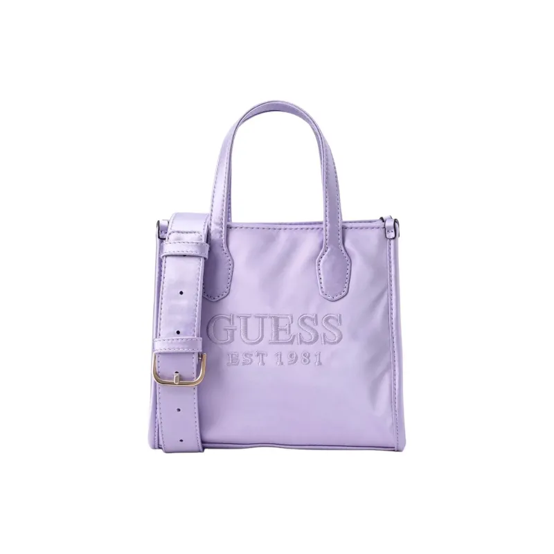 GUESS Polyester Tote Bag Shopping Bag Shoulder Bag Crossbody Bag Handbag Mini Women's Lavender-1