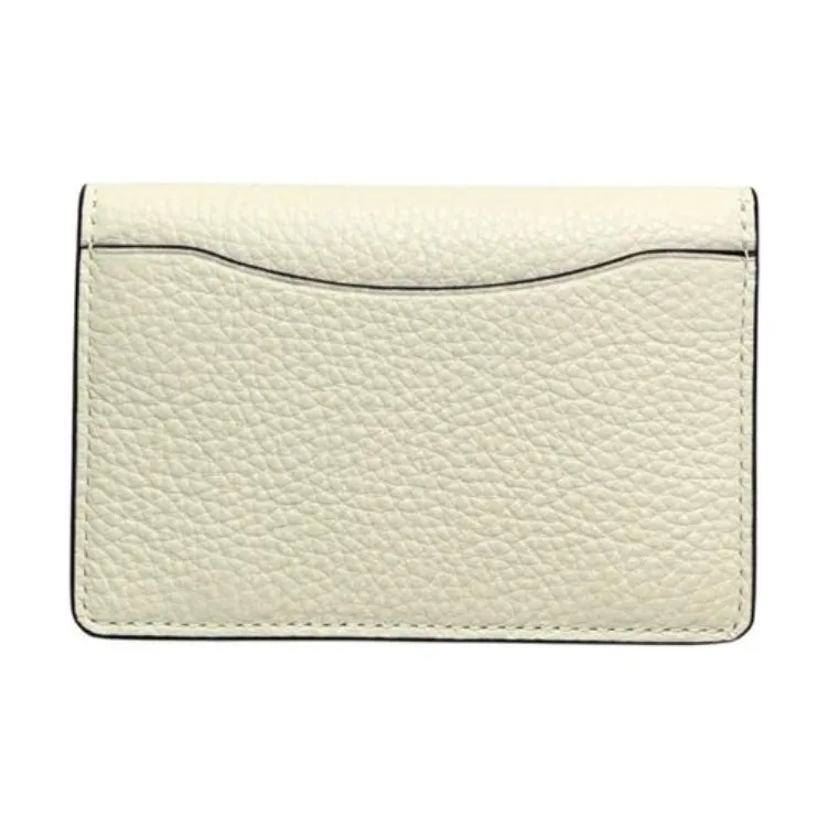 COACH Leather Wallet Mini Unisex Ecru-4