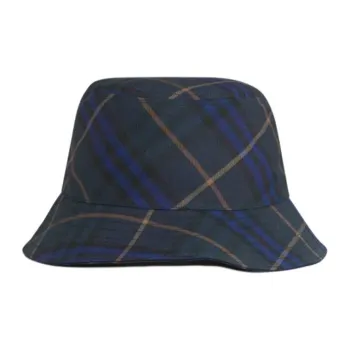 Burberry Ekd Motif Checked Bucket Hat