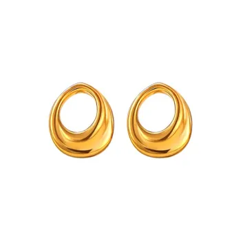 Heart Grass S925 Silver Stud Earrings Women's