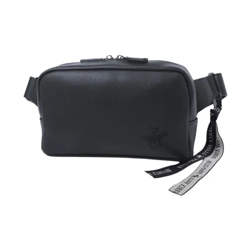 BEVERLY HILLS POLO CLUB Fabric One Shoulder Crossbody Fanny Pack Men's Marine Blue