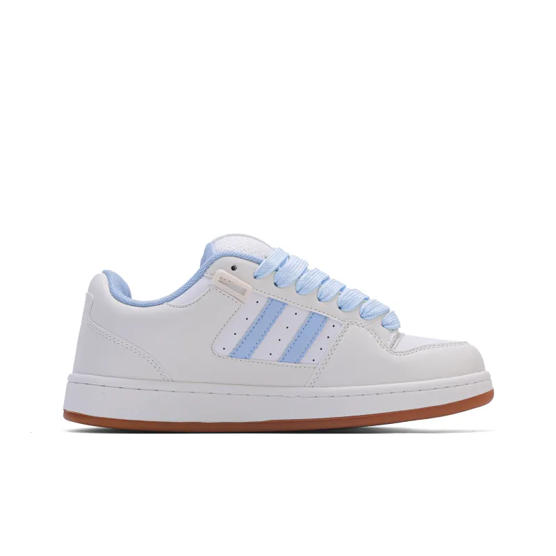 GLO BULL Skateboard Shoes Unisex Low Top Beige Blue-1