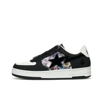 A BATHING APE STA Wear resistant And Lightweight Low Top Skateboard Shoes Unisex Black