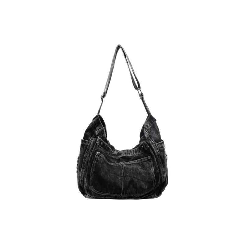 Yalu Denim Tote Large Capacity Underarm Crossbody Bag, Shoulder Bag Regular Women's Multicolor-12