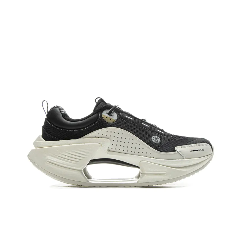 LiNing Jueying CRC 2.0 Anti-Slip And Wear-Resistant Height Increasing Low-Top Casual Shoes Men's Black White-1