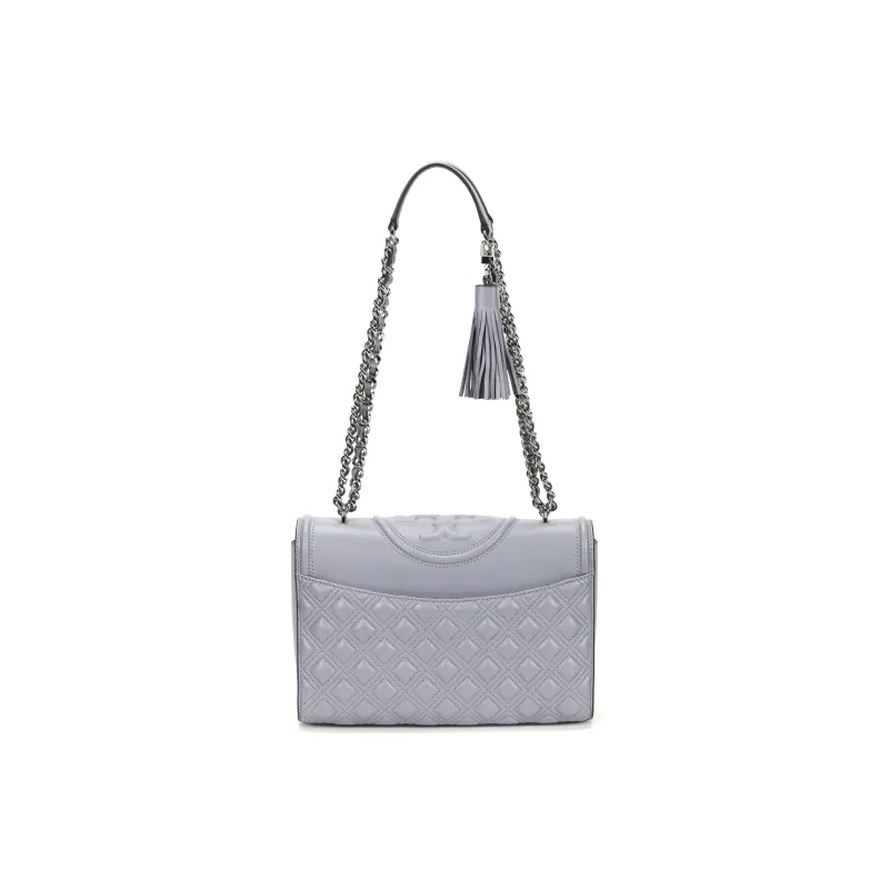 TORY BURCH Fleming Sheepskin Portable Crossbody Bag, Shoulder Bag Women's Blue-2