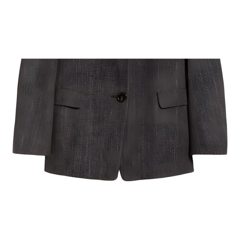 ’S MAX MARA Murano Collection Denim-Look Cotton Jacket Jackets Coats Women's Black-4