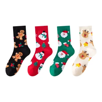 MIIOW Mid Calf Socks Women's 4 Pack