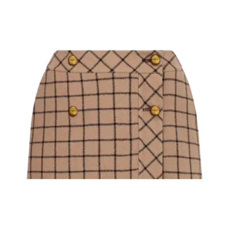 DIOR Casual Short Skirts Women's Brown-3