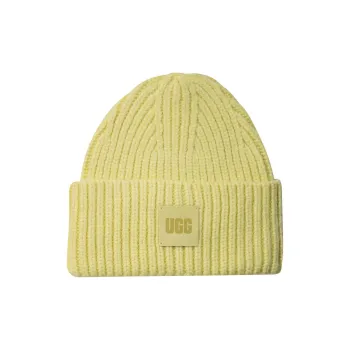 UGG Logo Patch Chunky Ribbed Beanie