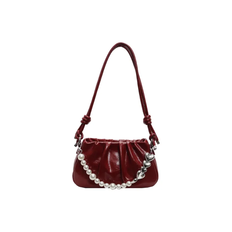 Yalu PU Crossbody Bag, Shoulder Bag Regular Women's Ecru/Silver/Black/Red/Coffee-9