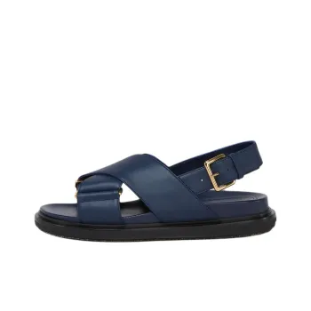 MARNI Logo Embossed Buckled Sandals Women's