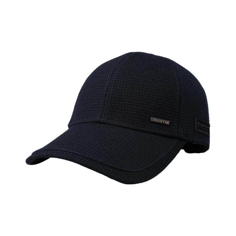 DENSSYNE Woolen Baseball Caps Men's Black-2