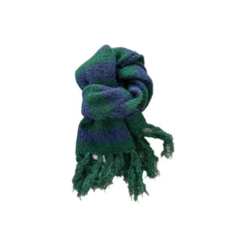 PISHUSHU Wool Blend Knit Scarves Unisex-8