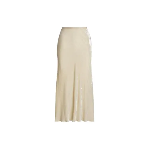Polo Ralph Lauren FW24 Casual Long Skirts Women's Beige Yellow