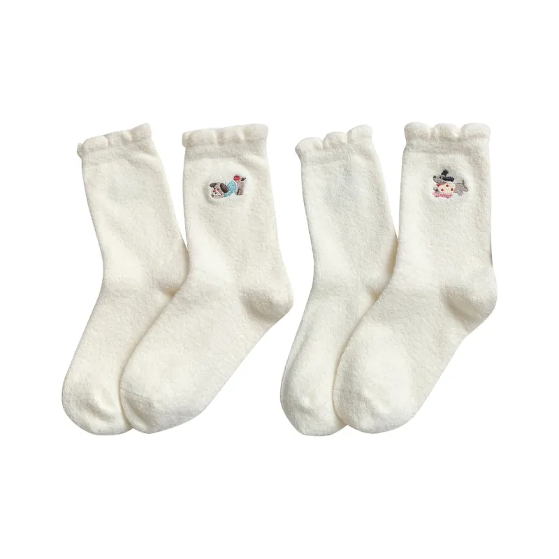 Mid Calf Socks Women's Combo Set-9
