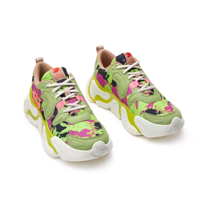 U.IN Painted Travel Shoes Low Top Chunky Sneakers Unisex-5