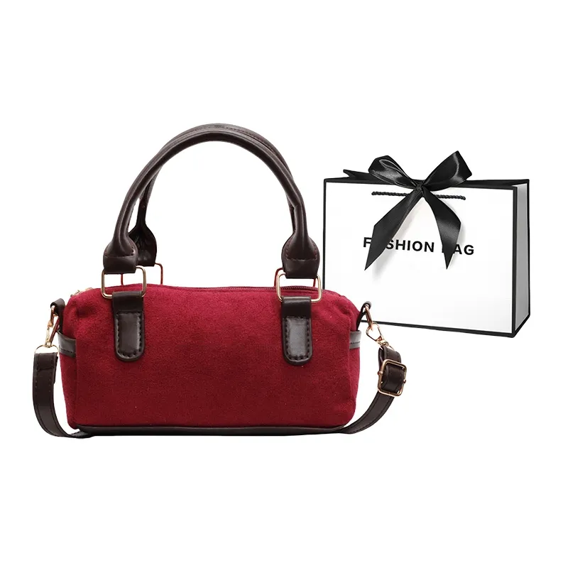 LETOO PU Pillow Bag, Boston Bag, Shoulder Bag, Crossbody Bag, Handbag Women's Black/Brown/Khaki/Burgundy-14