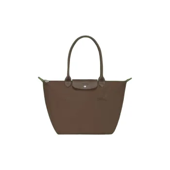 LONGCHAMP Le Pliage Zip Up Large Shoulder Bag Women's Brown