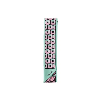 PRADA Silk Scarves Women's Green/Pink