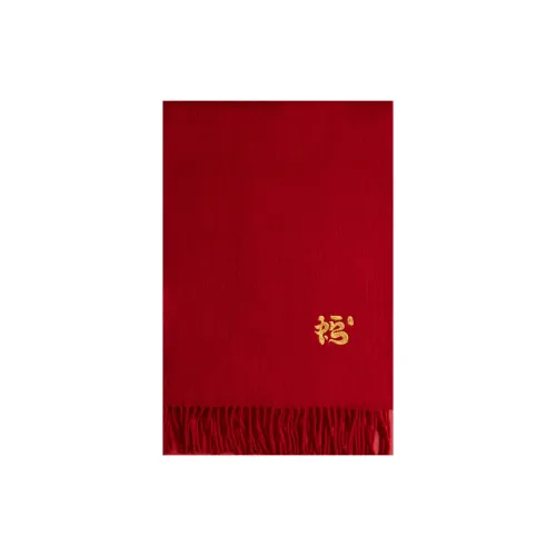 Shanghai Story Sheep Wool Knit Scarves Unisex Burgundy