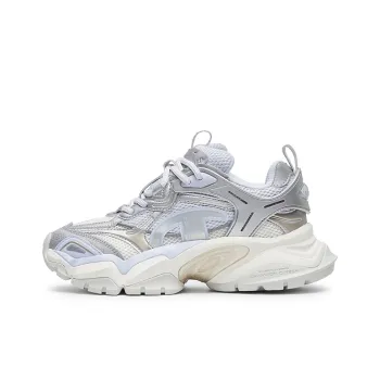 Champion Sharktooth Shoes Power Armor Low Top Chunky Sneakers Women's Silver White/Moonstone Blue