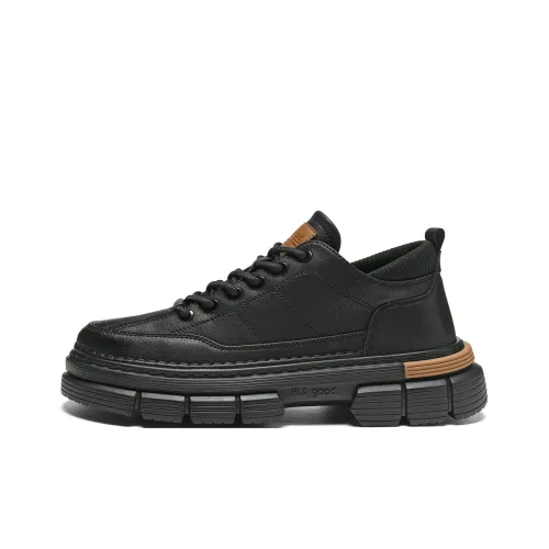HLA Work Boots Men Low Top Black/Red Brown