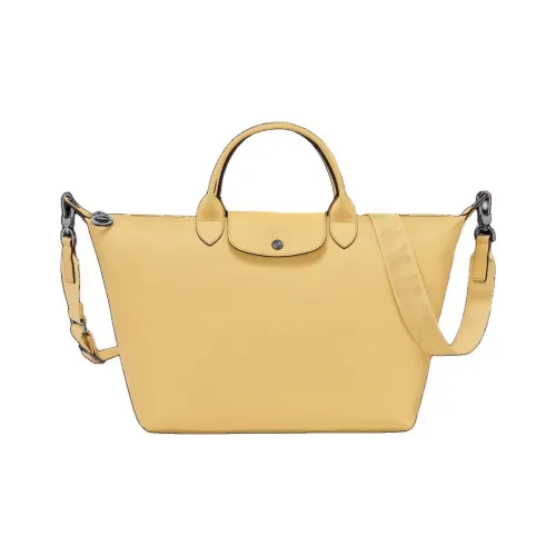 LONGCHAMP Le Pliage Xtra Cow Leather Shoulder Bag Crossbody Bag Handbag Large Size Women's Wheat White