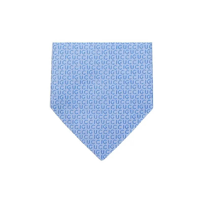 GUCCI Mulberry Silk Ties Men's Blue/Light Blue-1