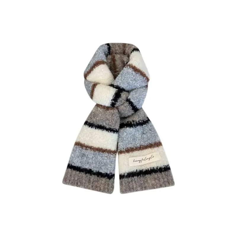 PISHUSHU Polyester Knit Scarves Women's-3