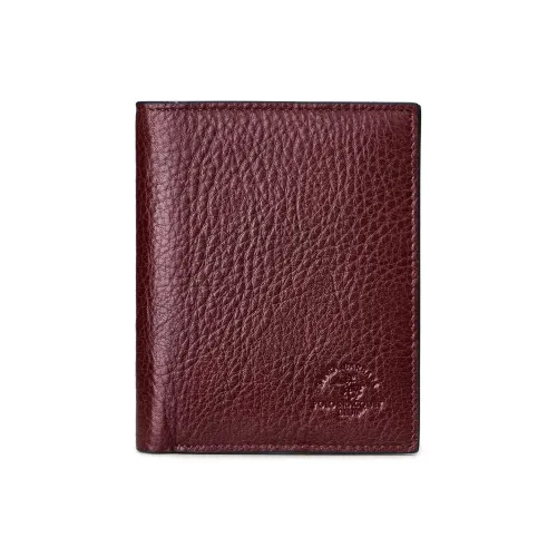 SANTA BARBARA POLO & RACQUET CLUB Cow Leather Wallet Men's Burgundy