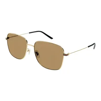 GUCCI Square Frame Metal Sunglasses